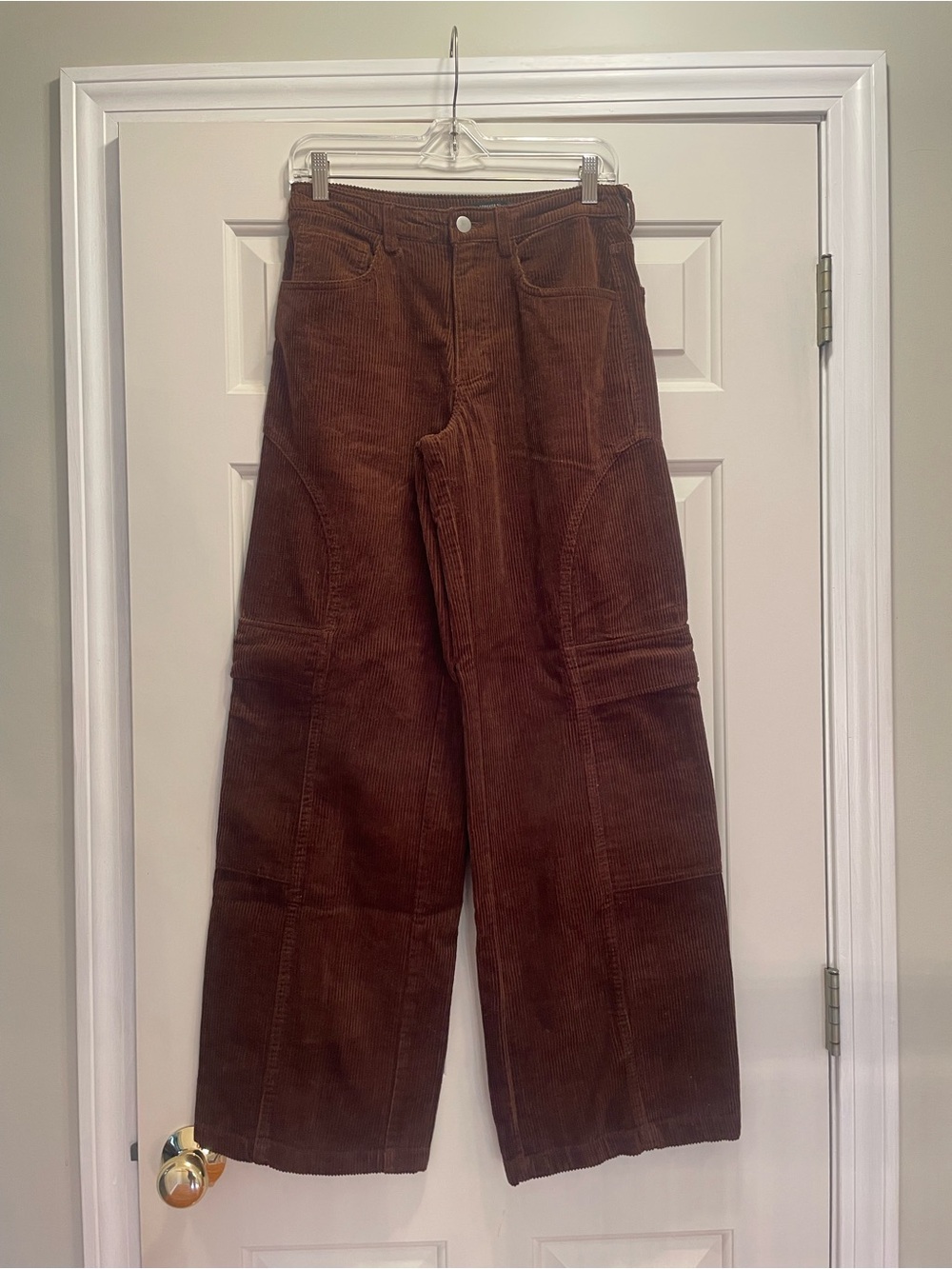 Forever 21 Women’s Relaxed Wide-Leg Corduroy Jeans - Dark Brown